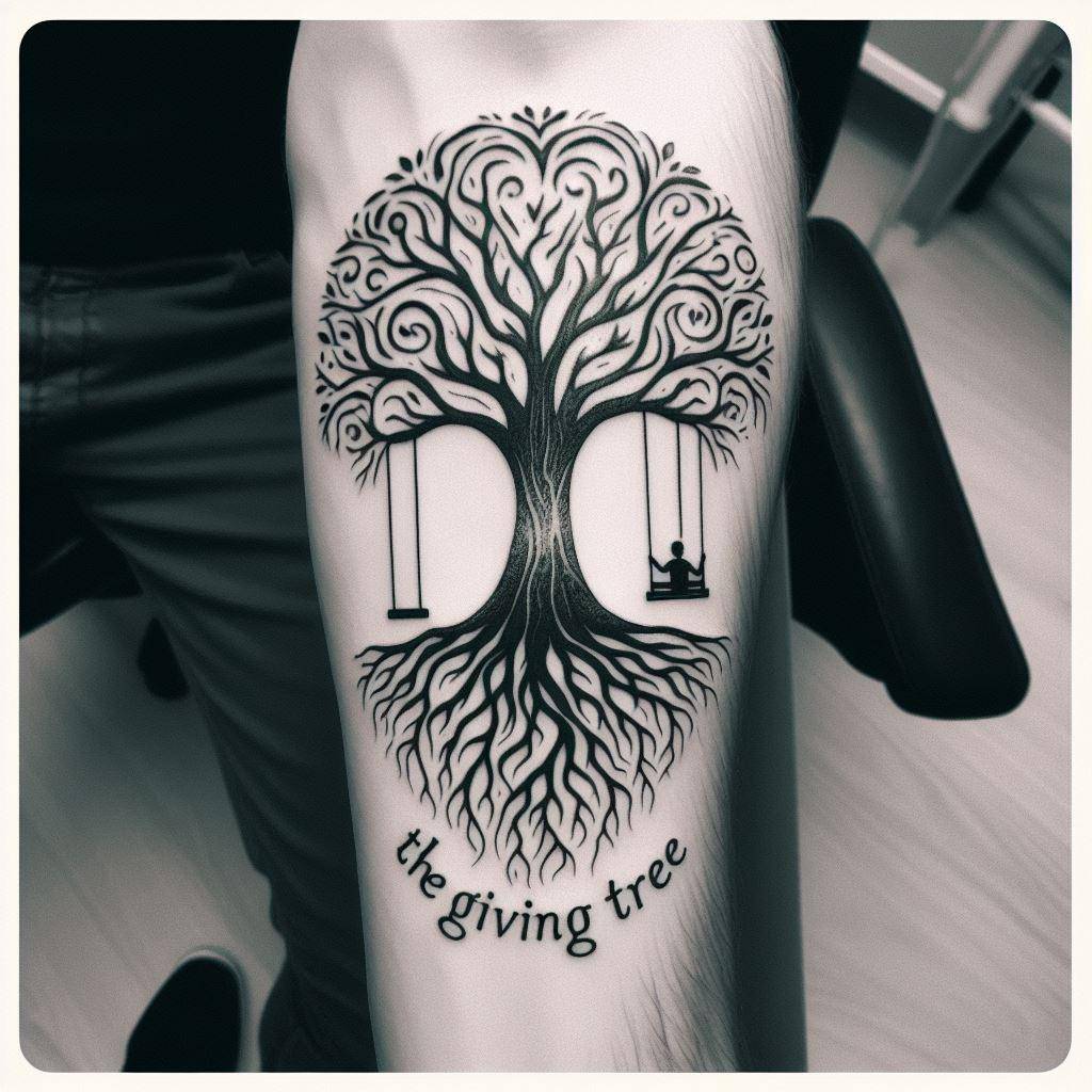 Giving Tree Tattoo 7