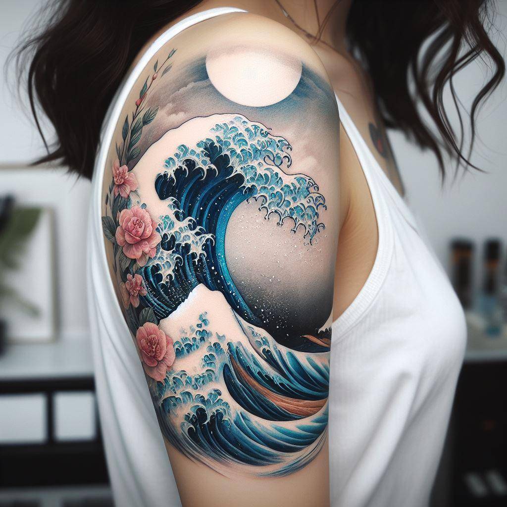 Great Wave Tattoo 10