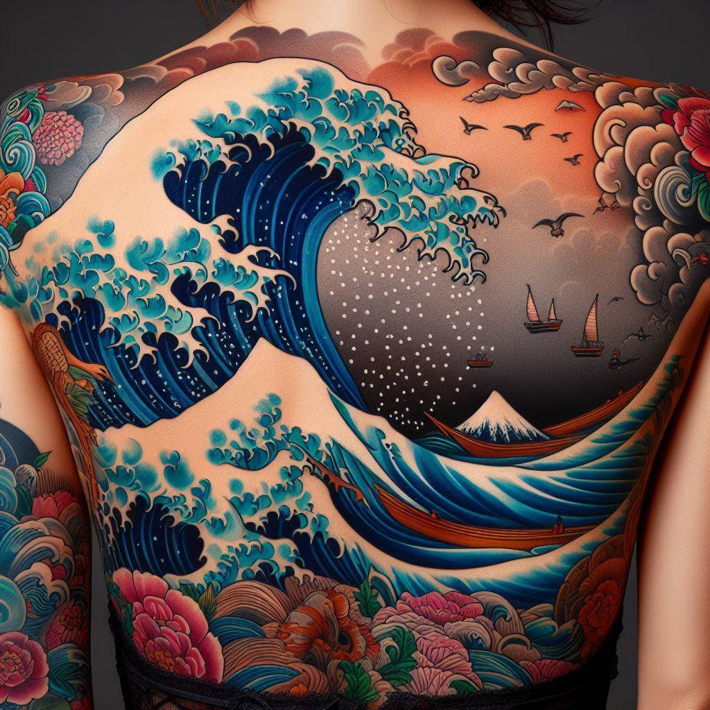 Great Wave Tattoo 2