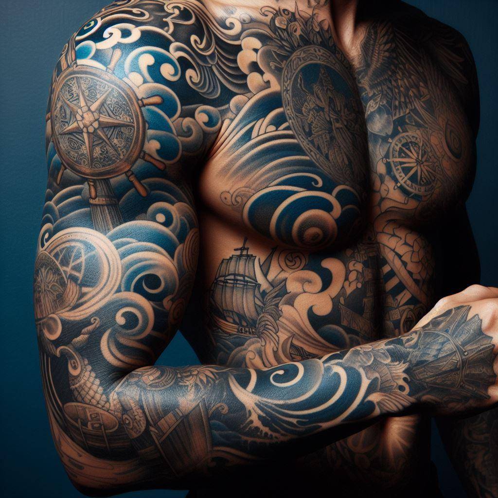 Ocean Tattoo Sleeve 2