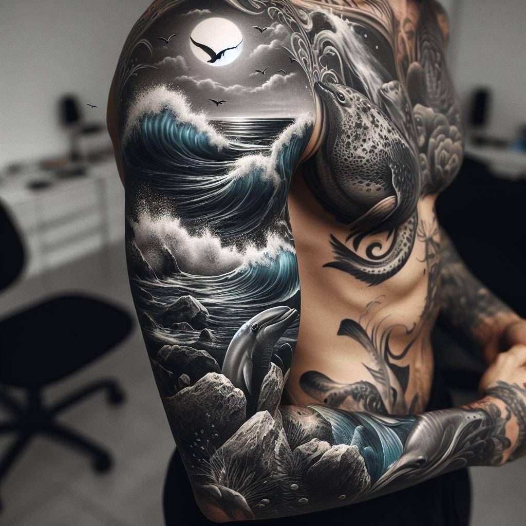 Ocean Tattoo Sleeve 7