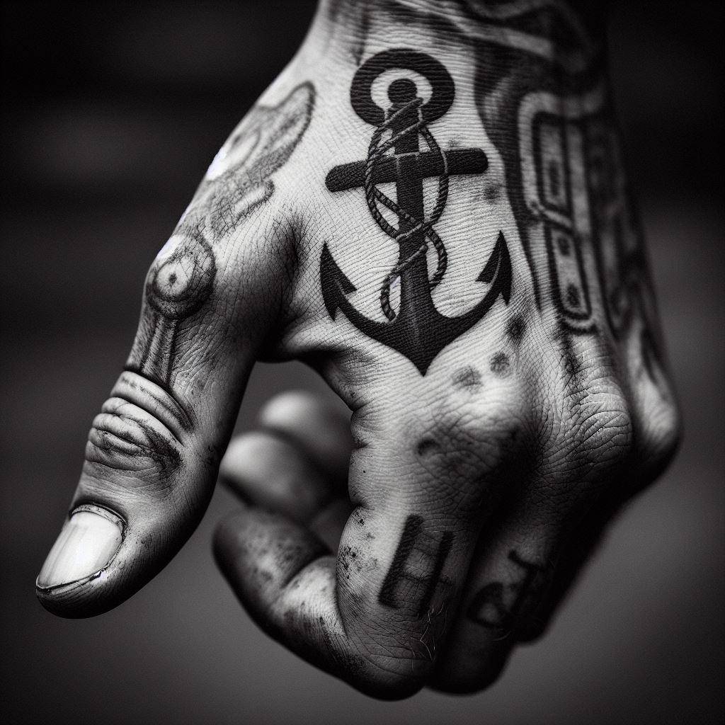 Simple Anchor Tattoo 4