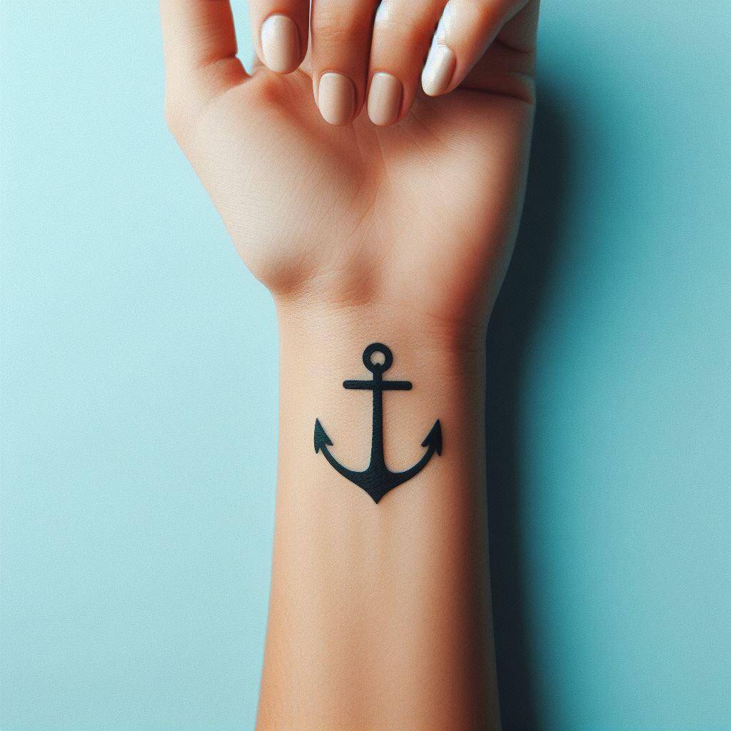 Simple Anchor Tattoo 7