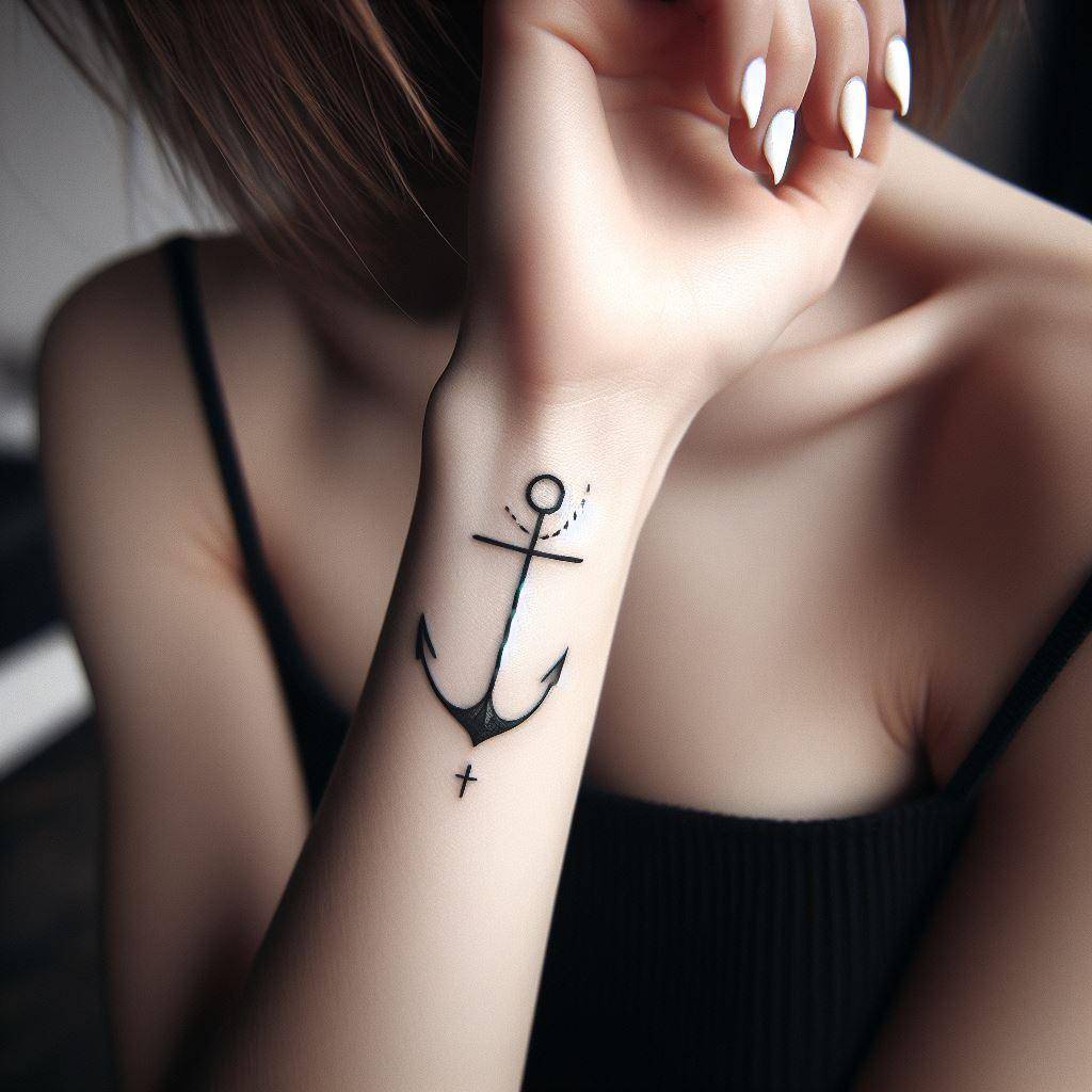 Simple Anchor Tattoo 8