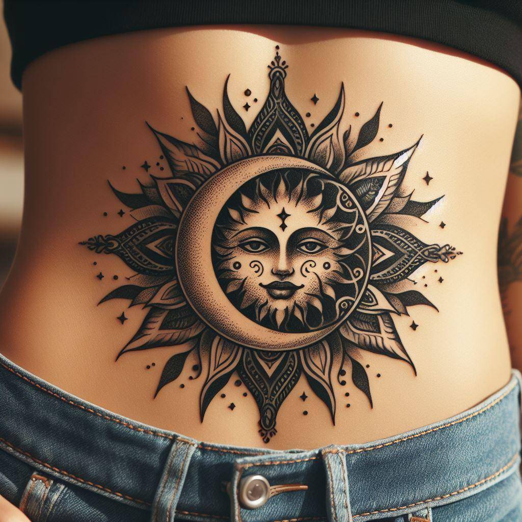 Sun Moon Star Tattoo 15