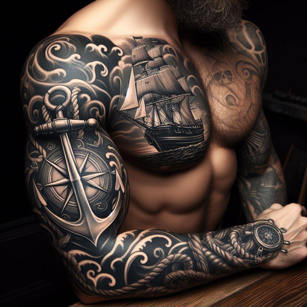 Traditional Ship Tattoo 5