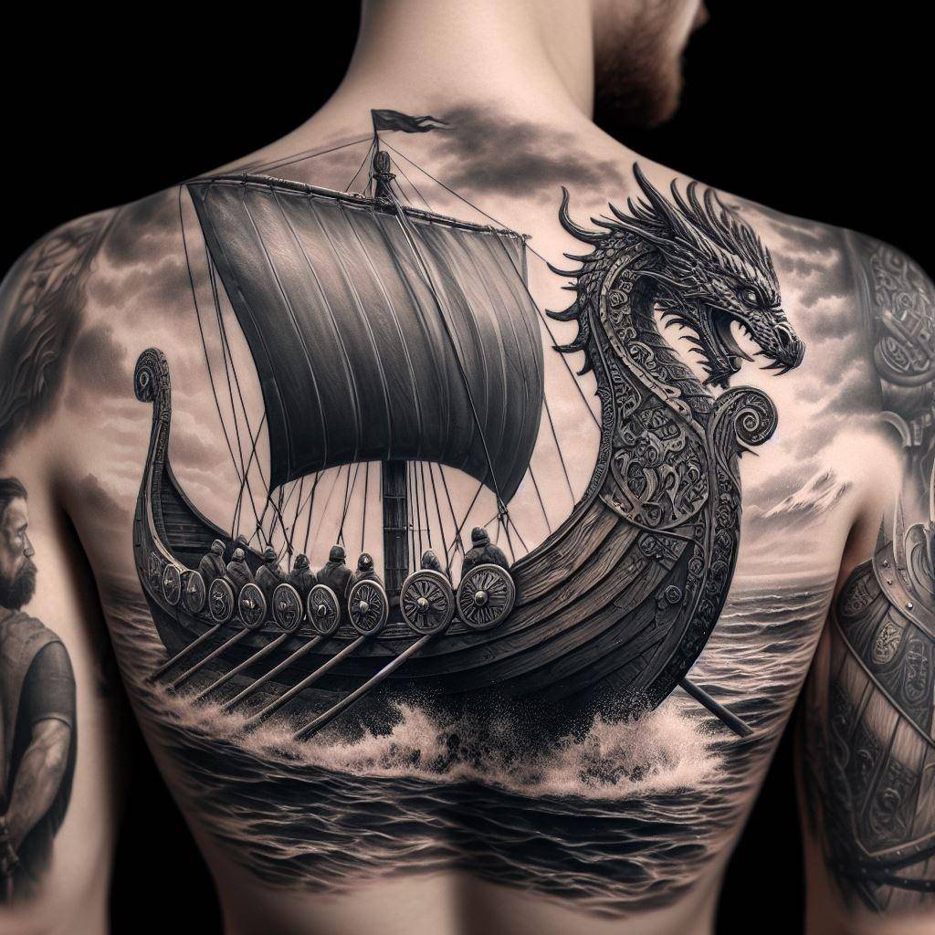 Viking Ship Tattoo 9