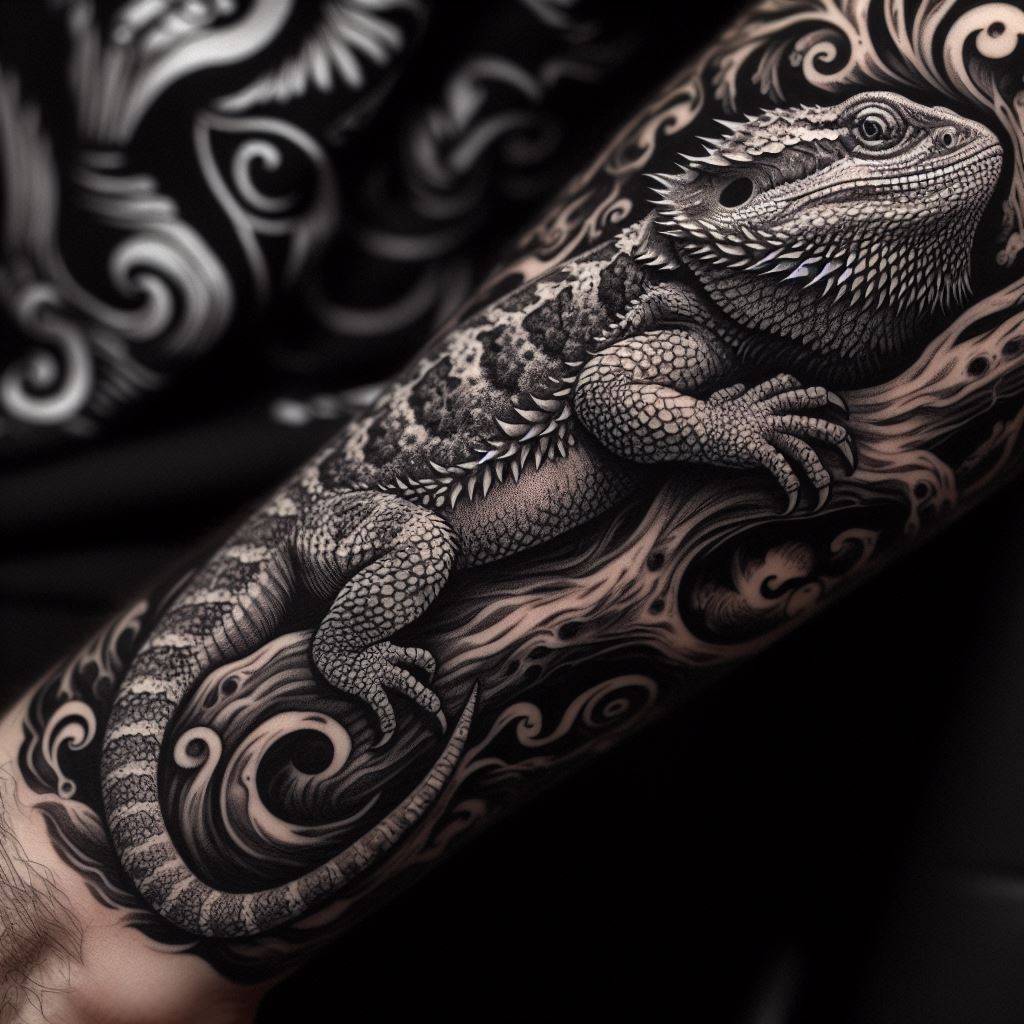 Bearded Dragon Tattoo 2