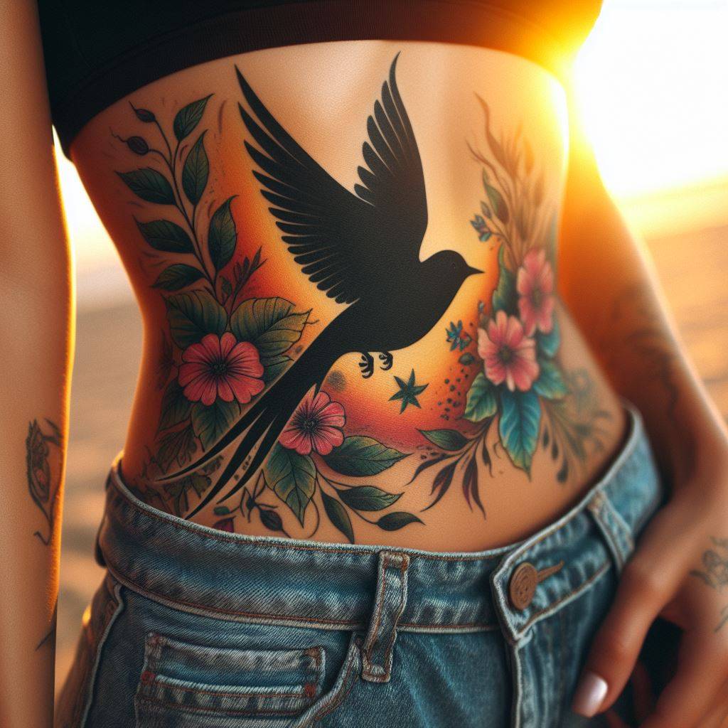 Black Bird Tattoo 2