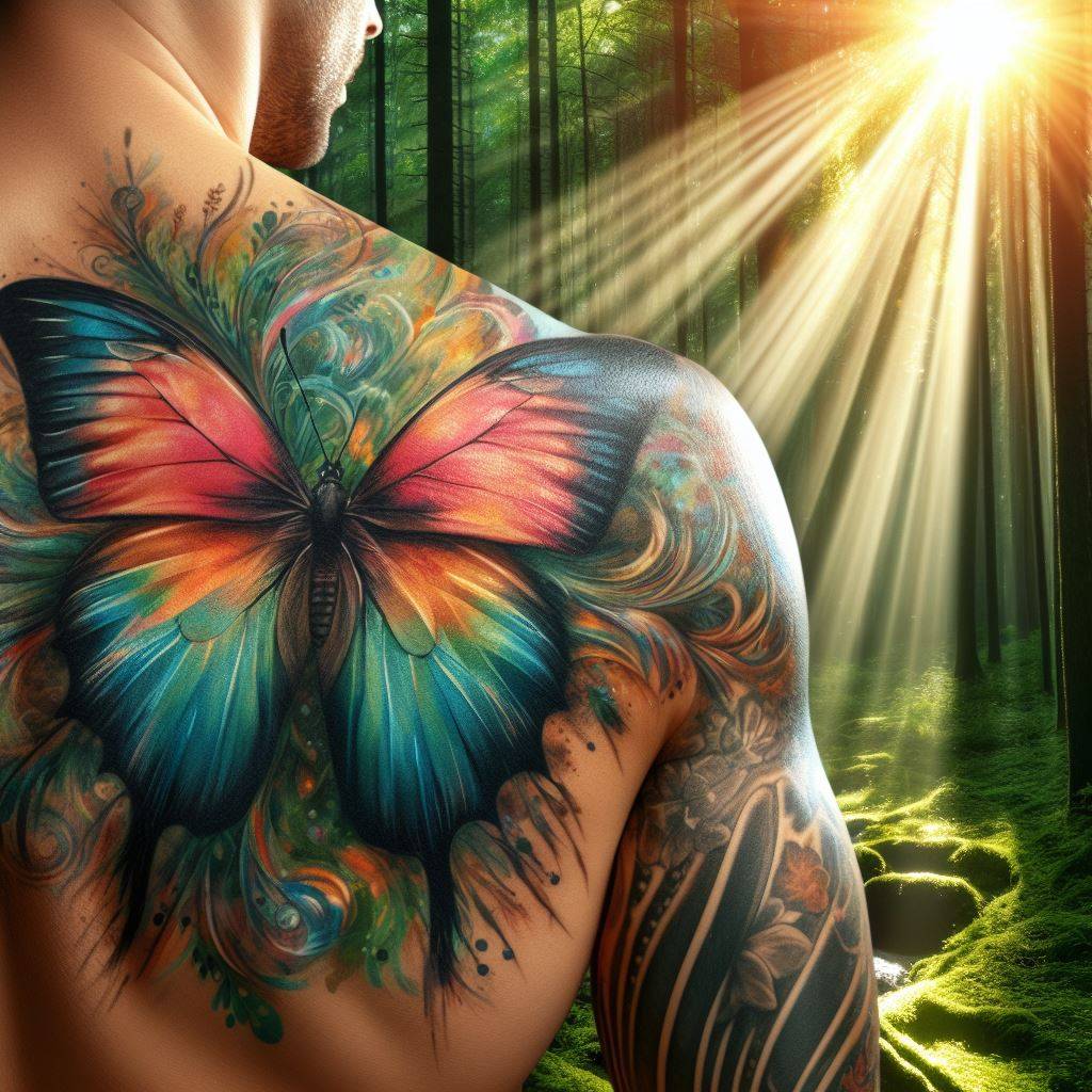 Butterfly Tattoo Men 6