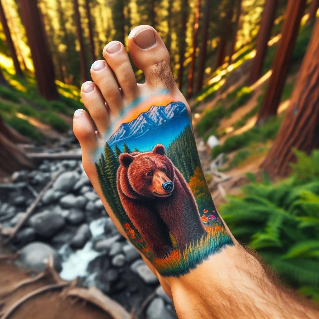 California Bear Tattoo 4