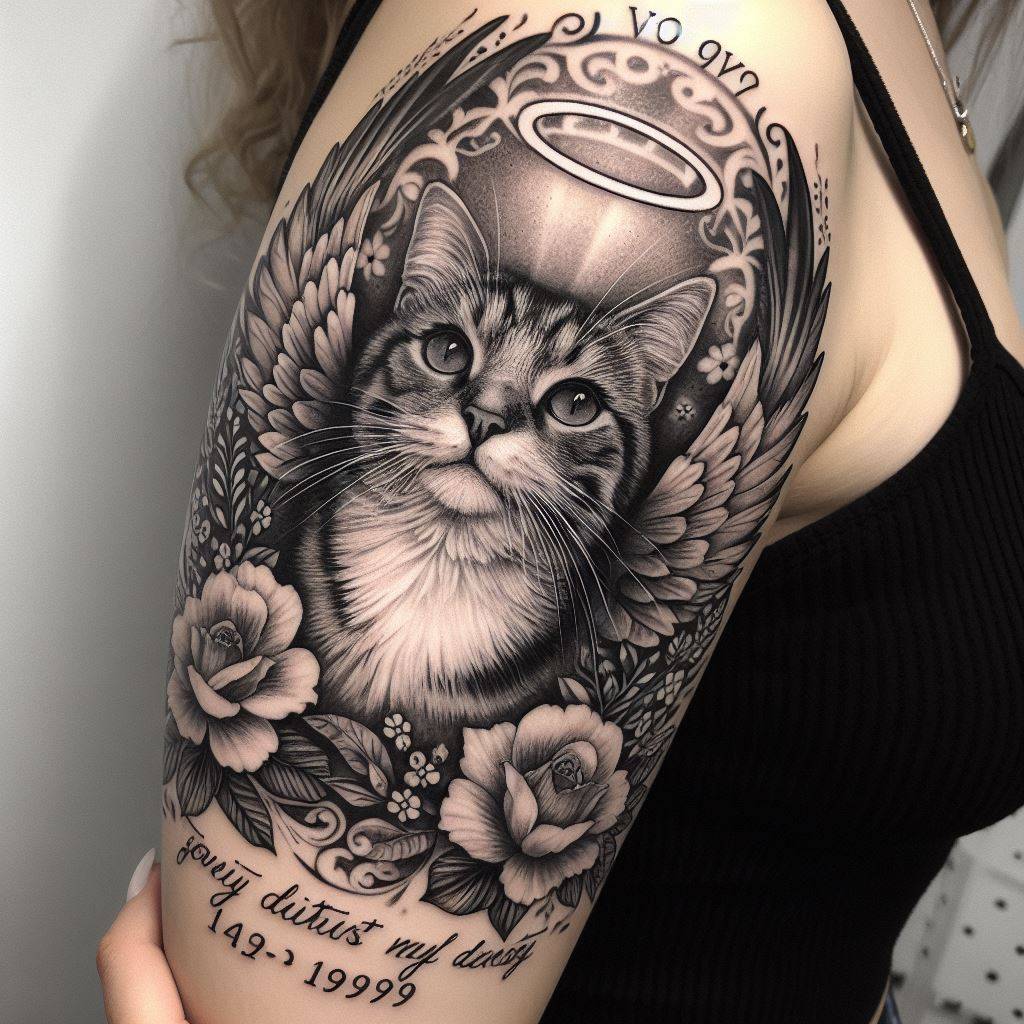 Cat Memorial Tattoo 11