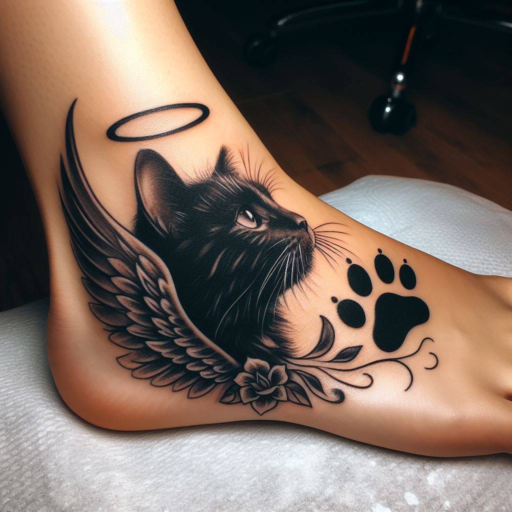 Cat Memorial Tattoo 3