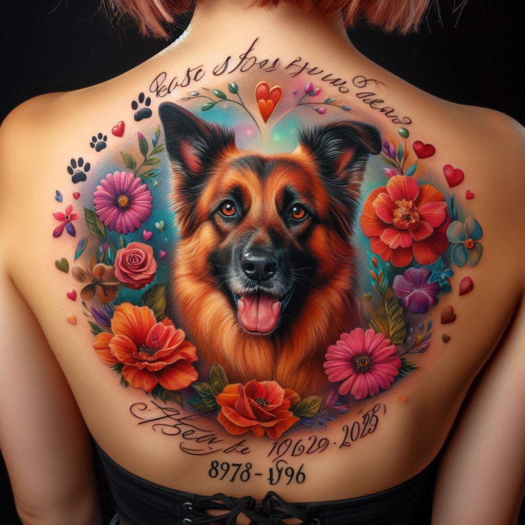 Dog Memorial Tattoo 15