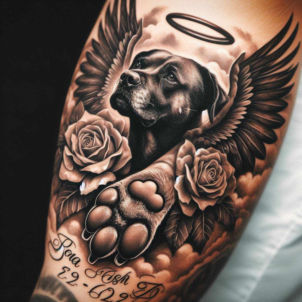 Dog Memorial Tattoo 3
