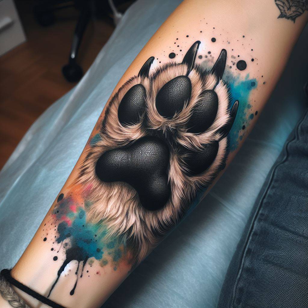 Dog Paw Tattoo 8