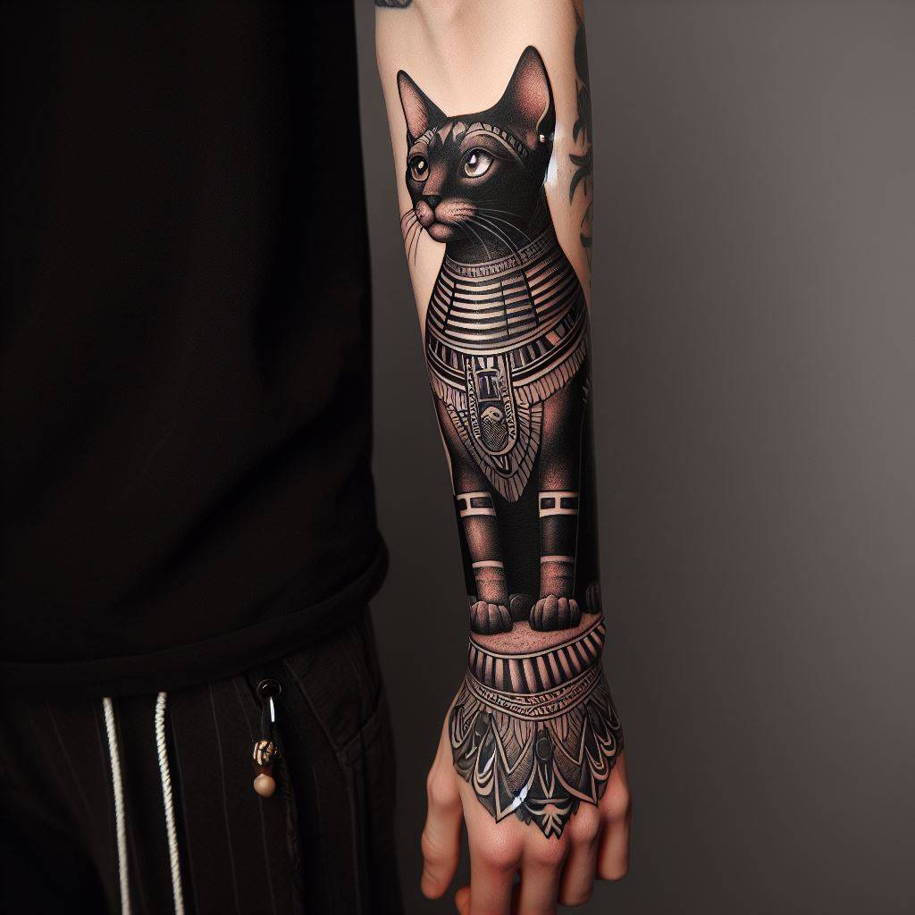 Egyptian Cat Tattoo 12
