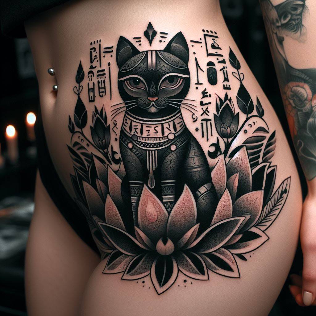 Egyptian Cat Tattoo 5