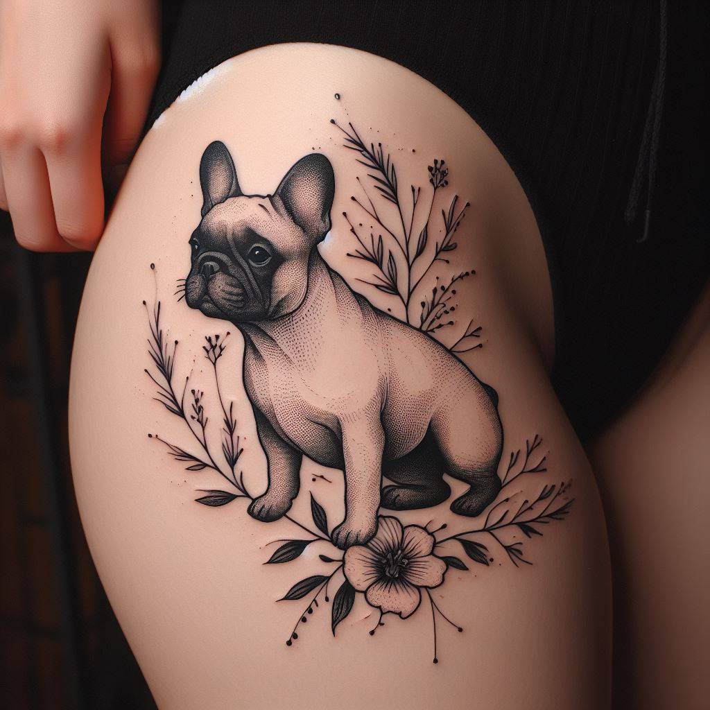 French Bulldog Tattoo 8