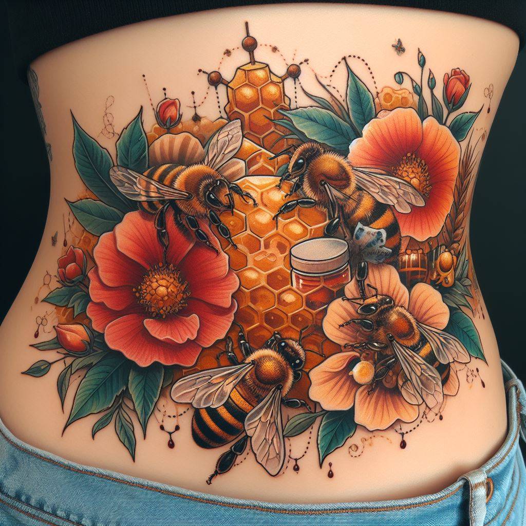 Honey Bee Tattoo 8