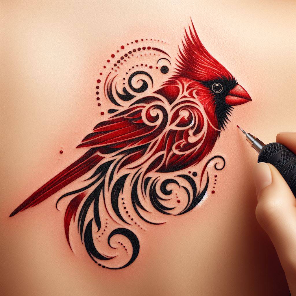 Mini Small Cardinal Tattoo 10