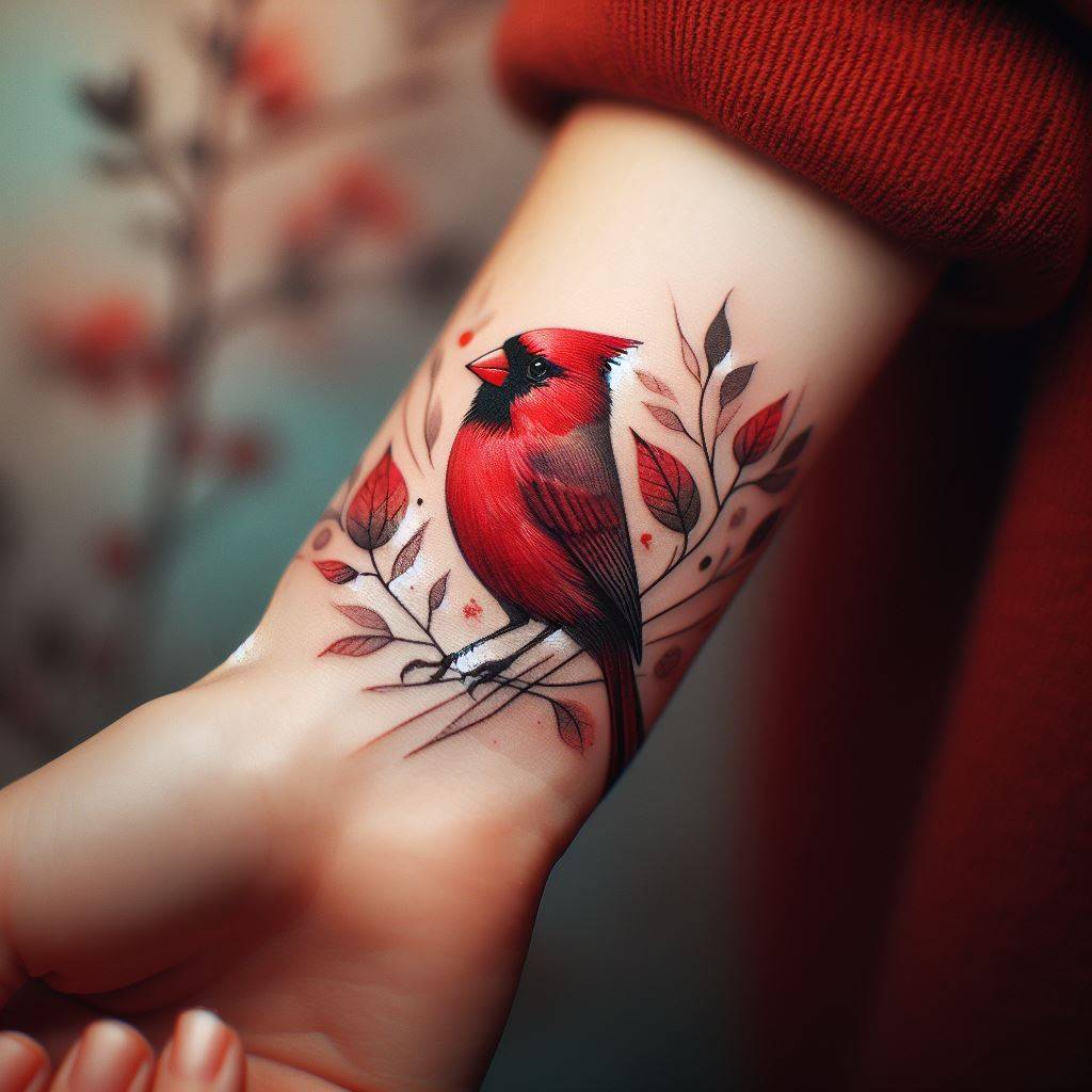 Mini Small Cardinal Tattoo 2