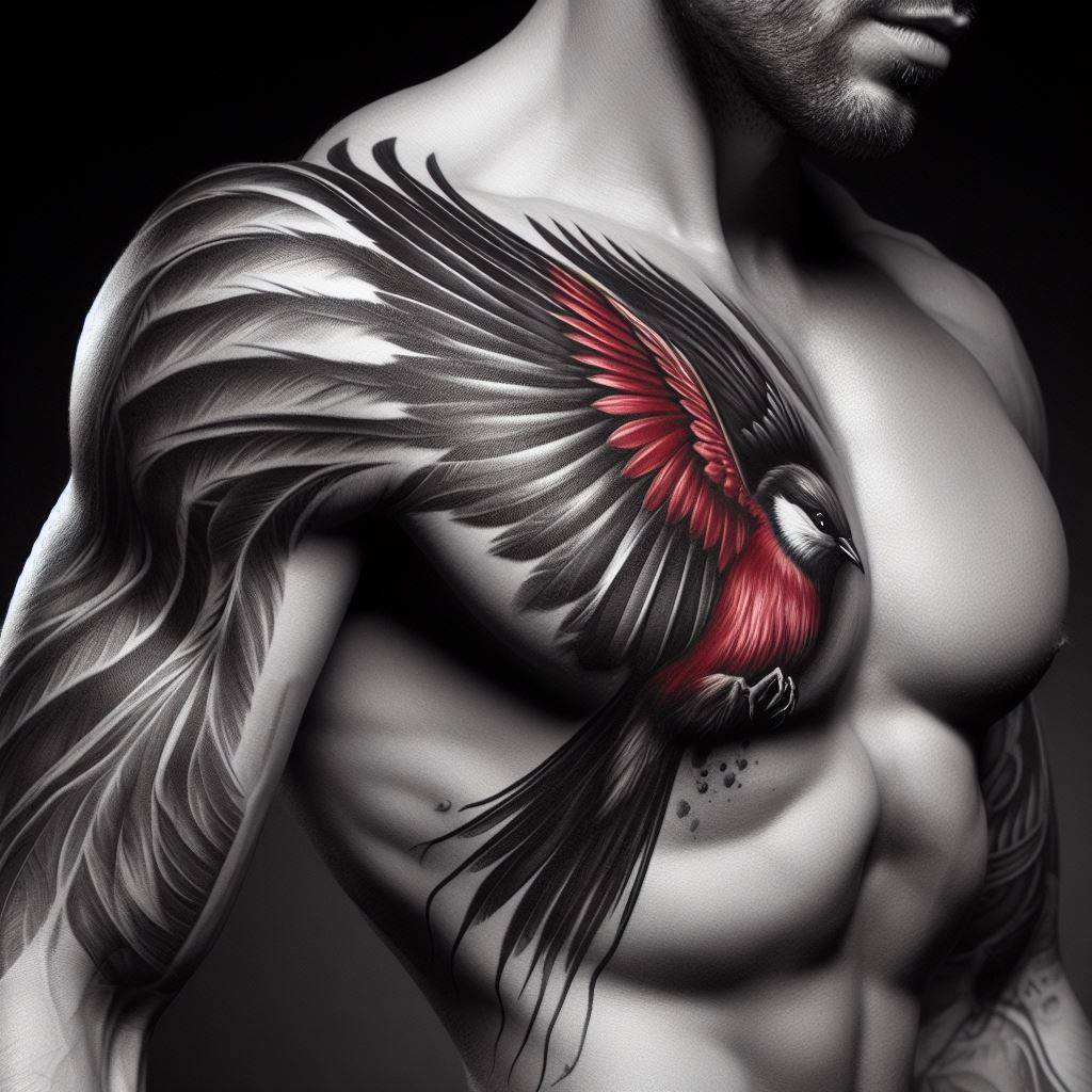 Red Bird Tattoo 12