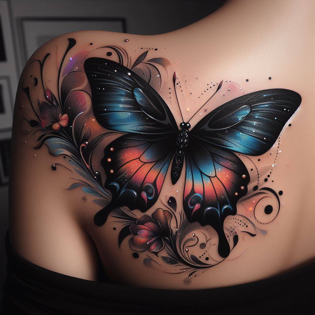 Shoulder Butterfly Tattoo 9