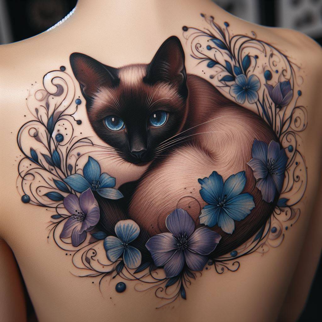 Siamese Cat Tattoo 11