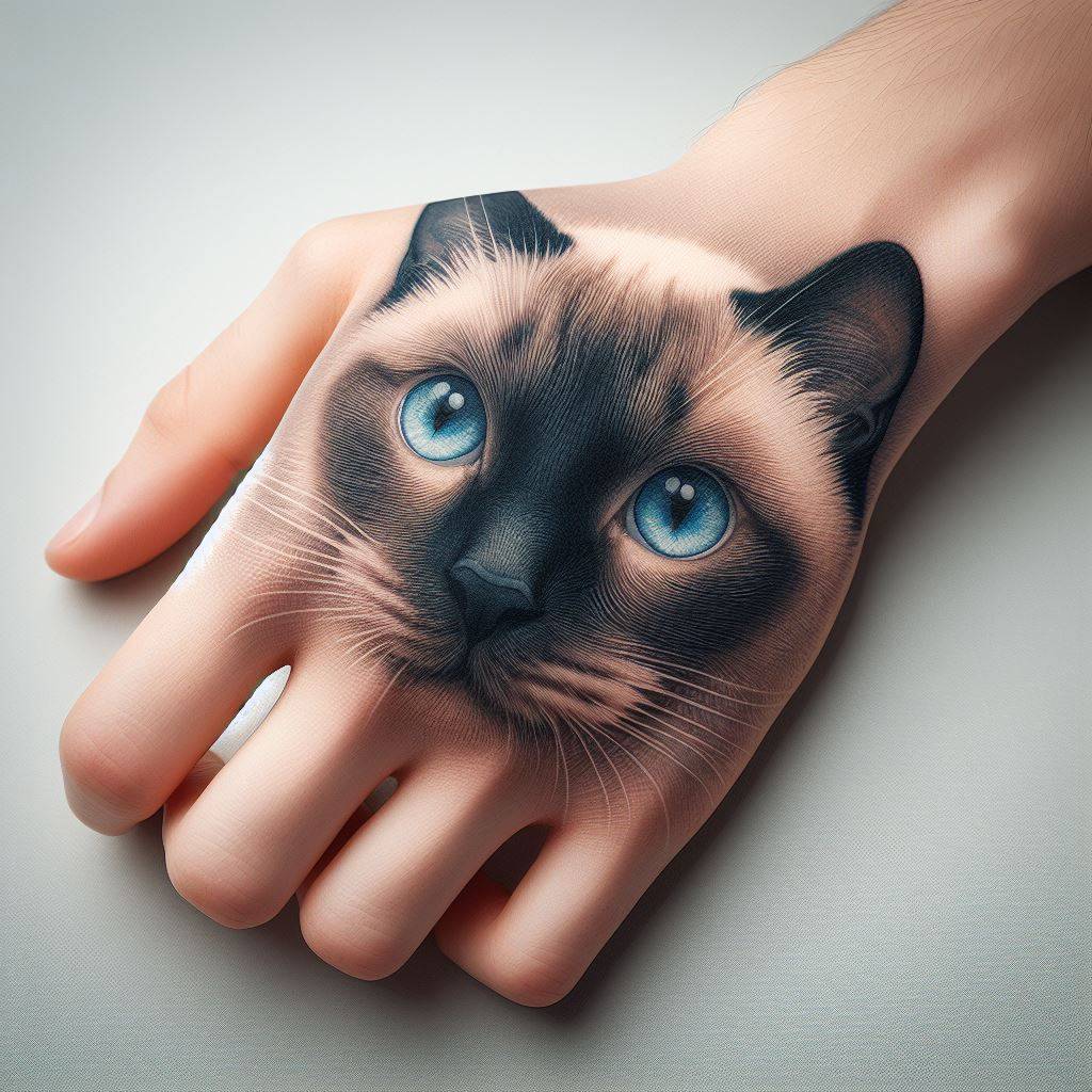 Siamese Cat Tattoo 2