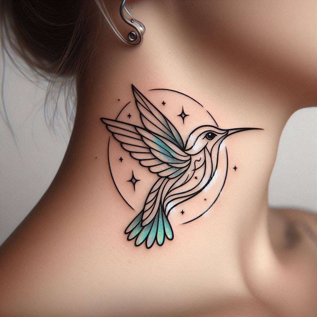 Simple Hummingbird Tattoo 7