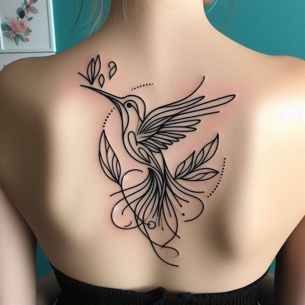 Simple Hummingbird Tattoo 9