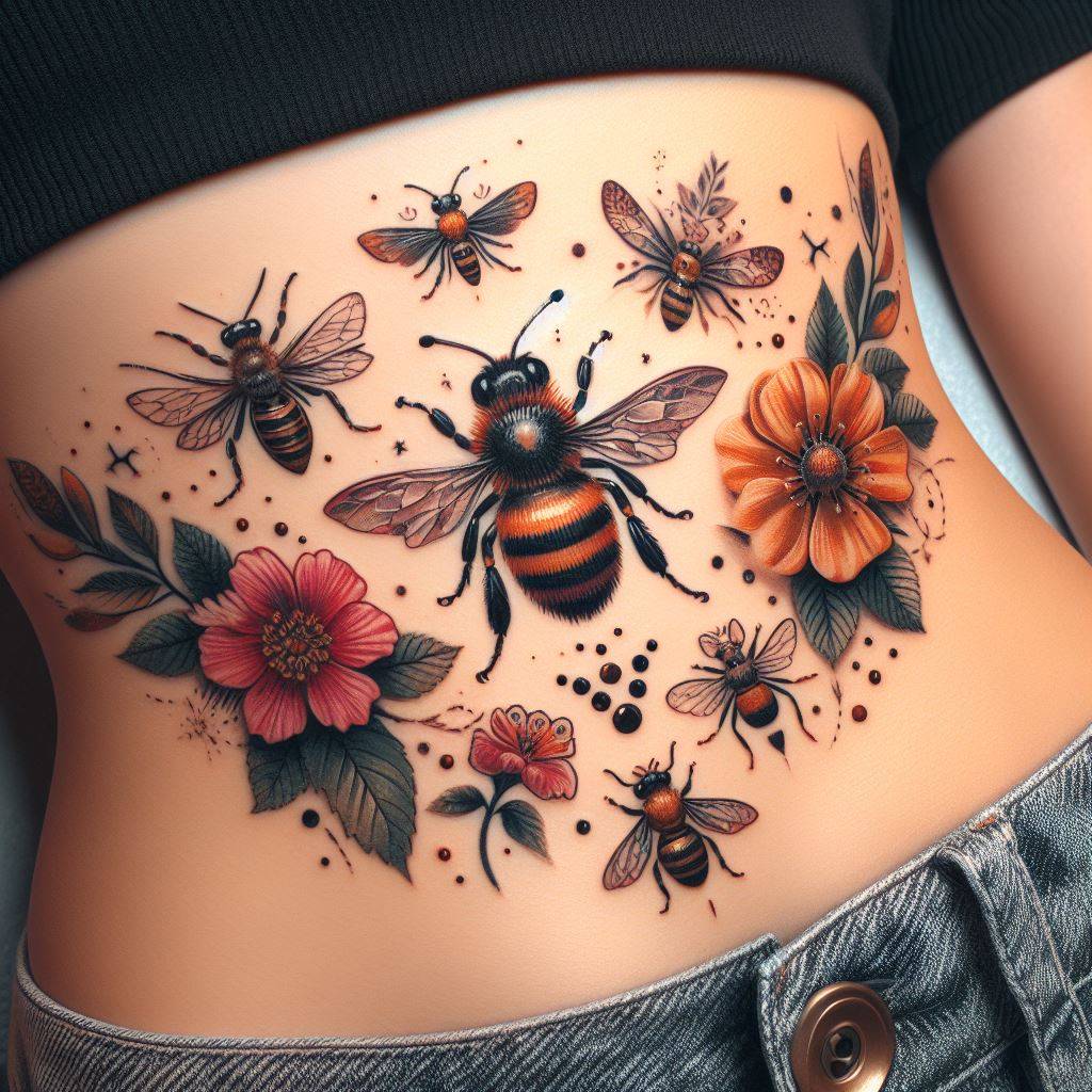 Small Bee Tattoo 13