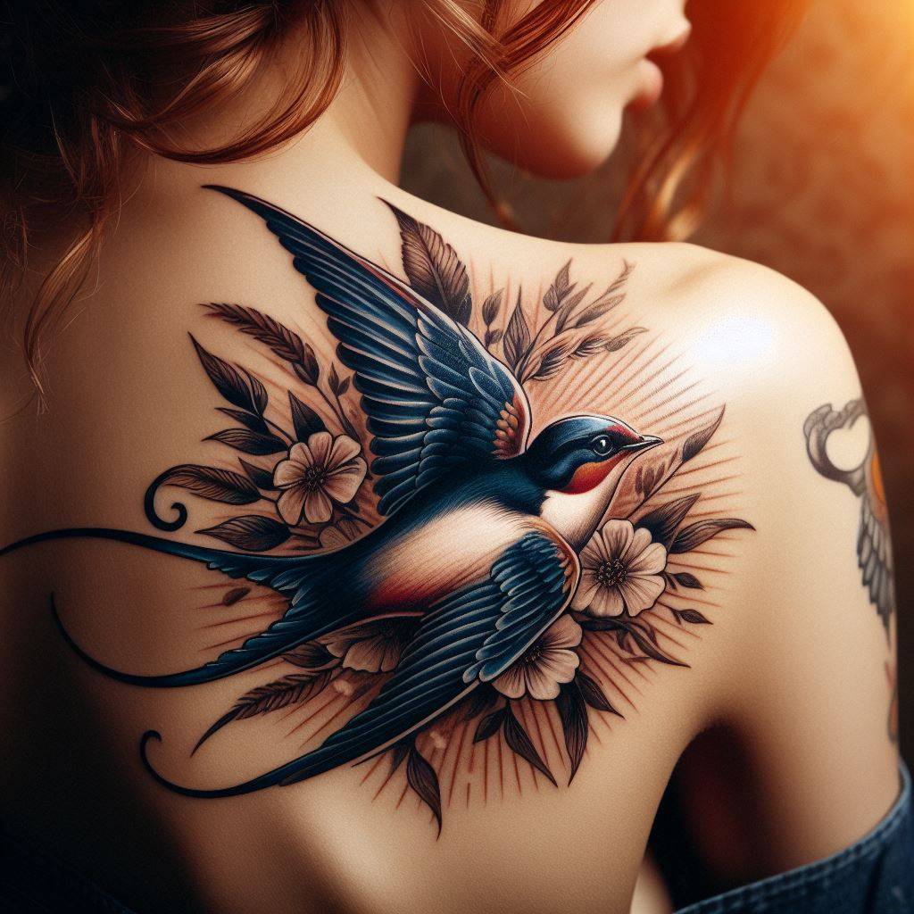 Swallow Bird Tattoo 12