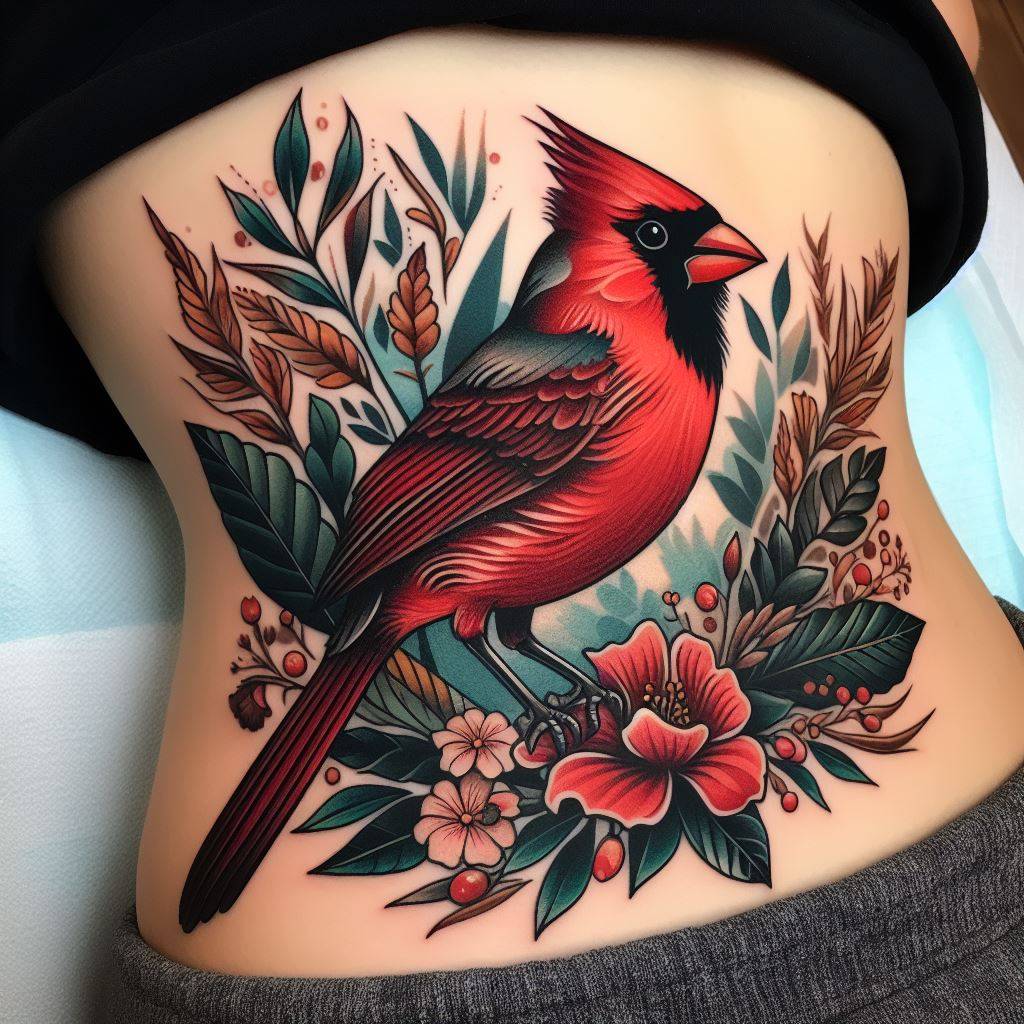 Traditional Cardinal Tattoo 11