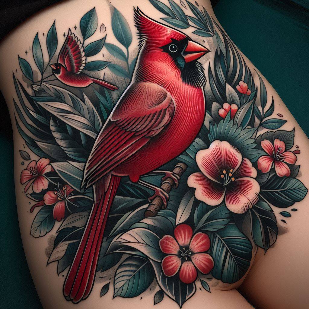 Traditional Cardinal Tattoo 13