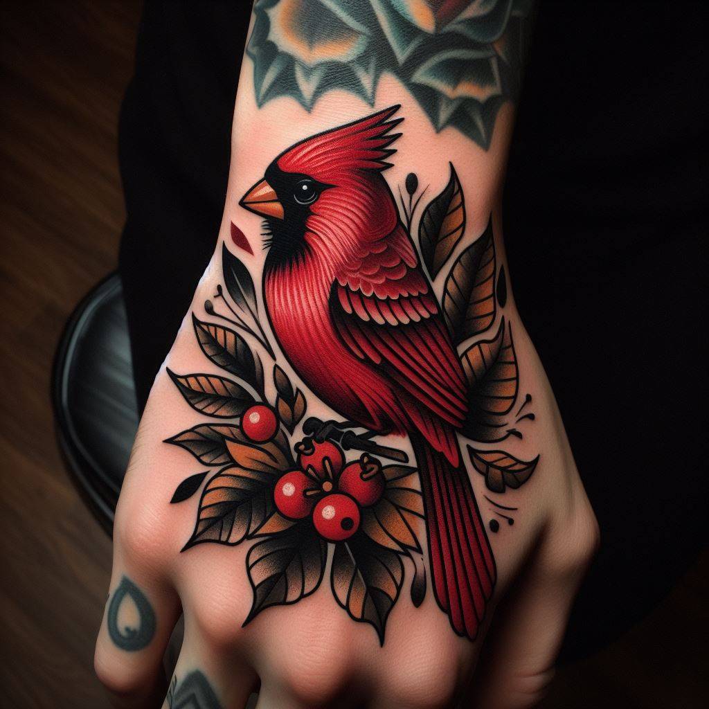 Traditional Cardinal Tattoo 2