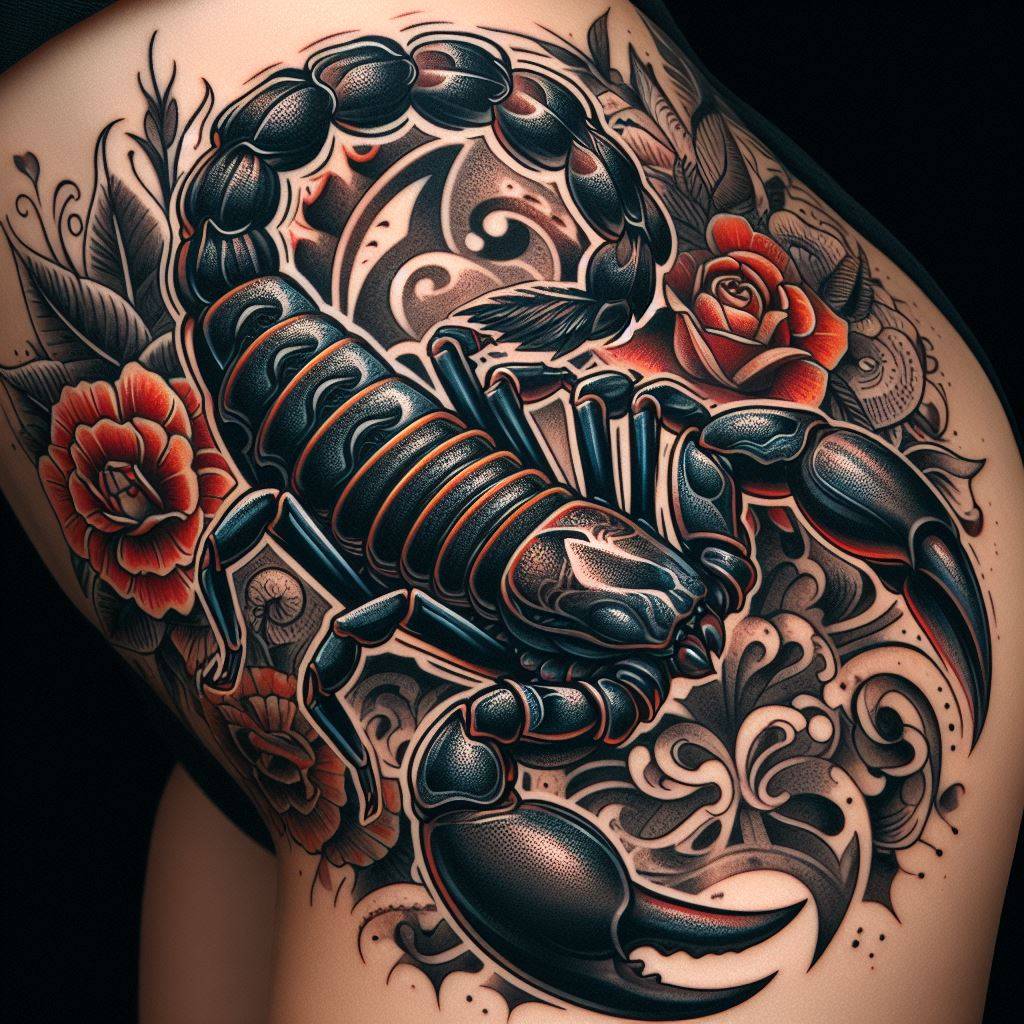 Traditional Scorpion Tattoo 6