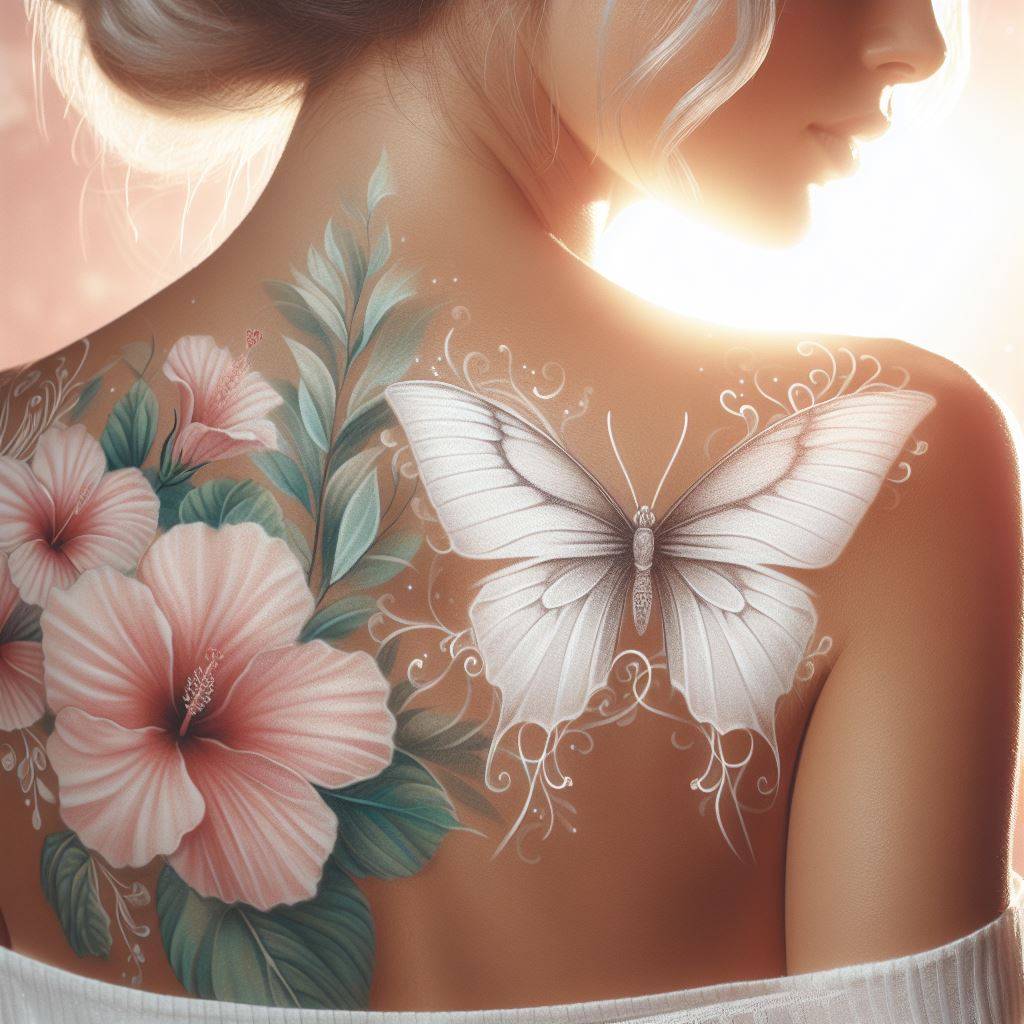 White Butterfly Tattoo 3