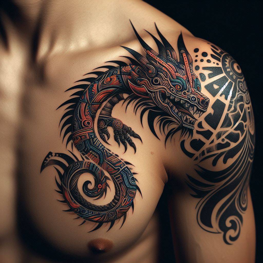 Aztec Dragon Tattoo 14