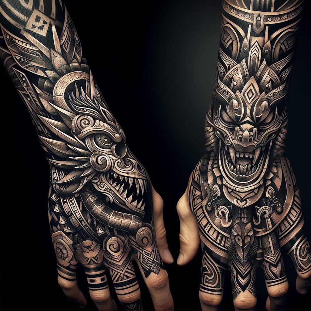 Aztec Dragon Tattoo 16