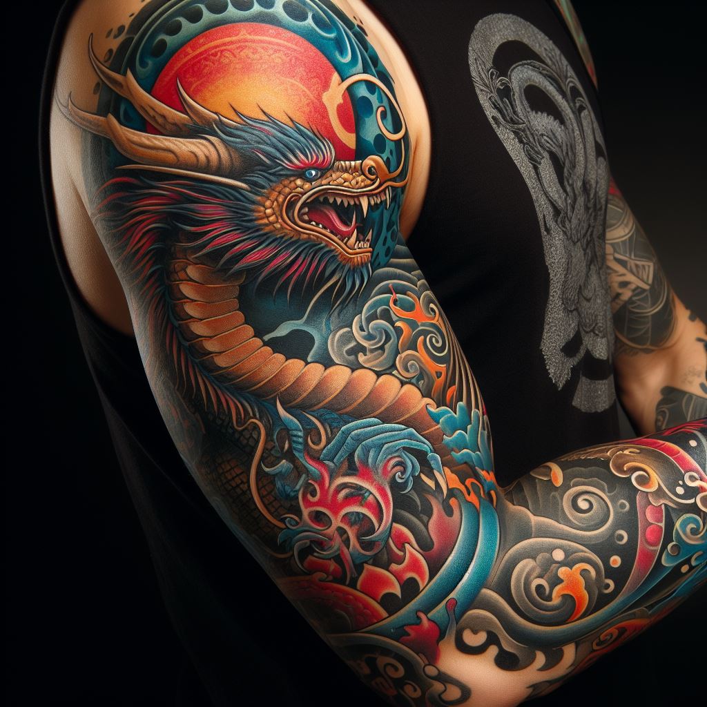 Dragon Tattoo arm 10