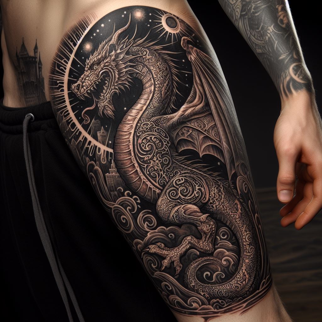 Medieval Dragon Tattoo 15