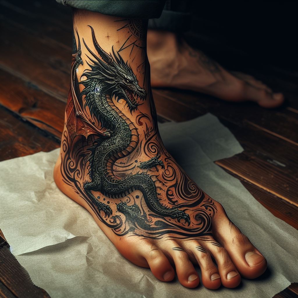 Medieval Dragon Tattoo 18