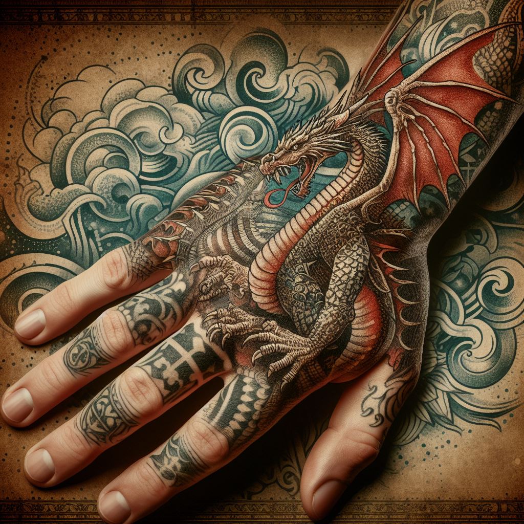 Medieval Dragon Tattoo 2