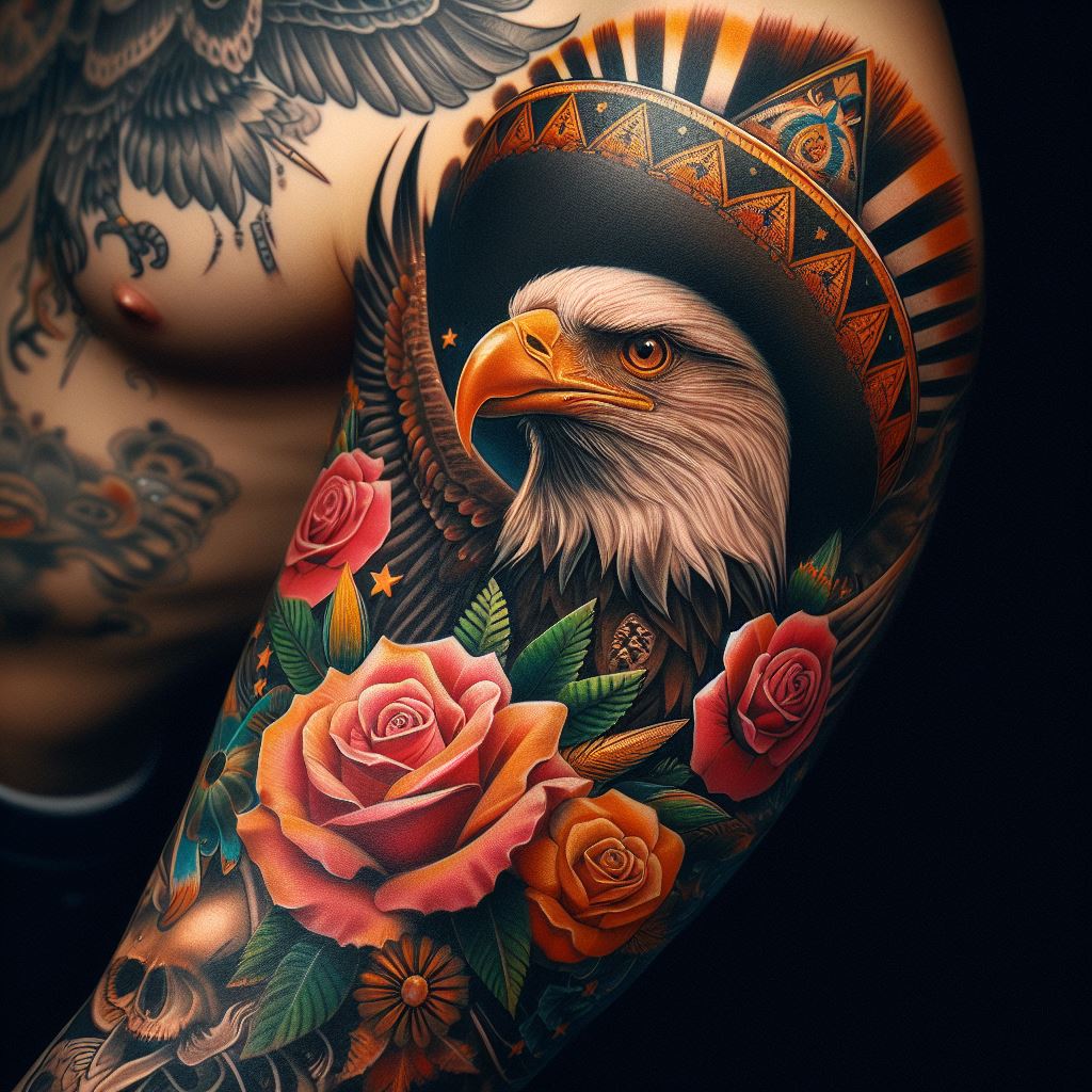 Mexican Eagle Tattoo 15