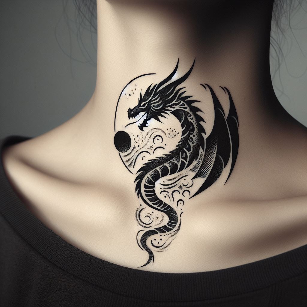 Simple Dragon Tattoo 14