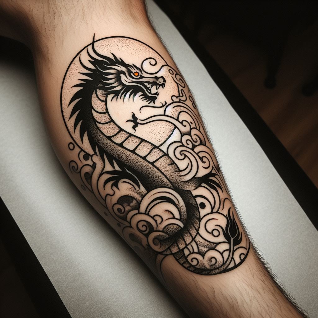 Simple Dragon Tattoo 5