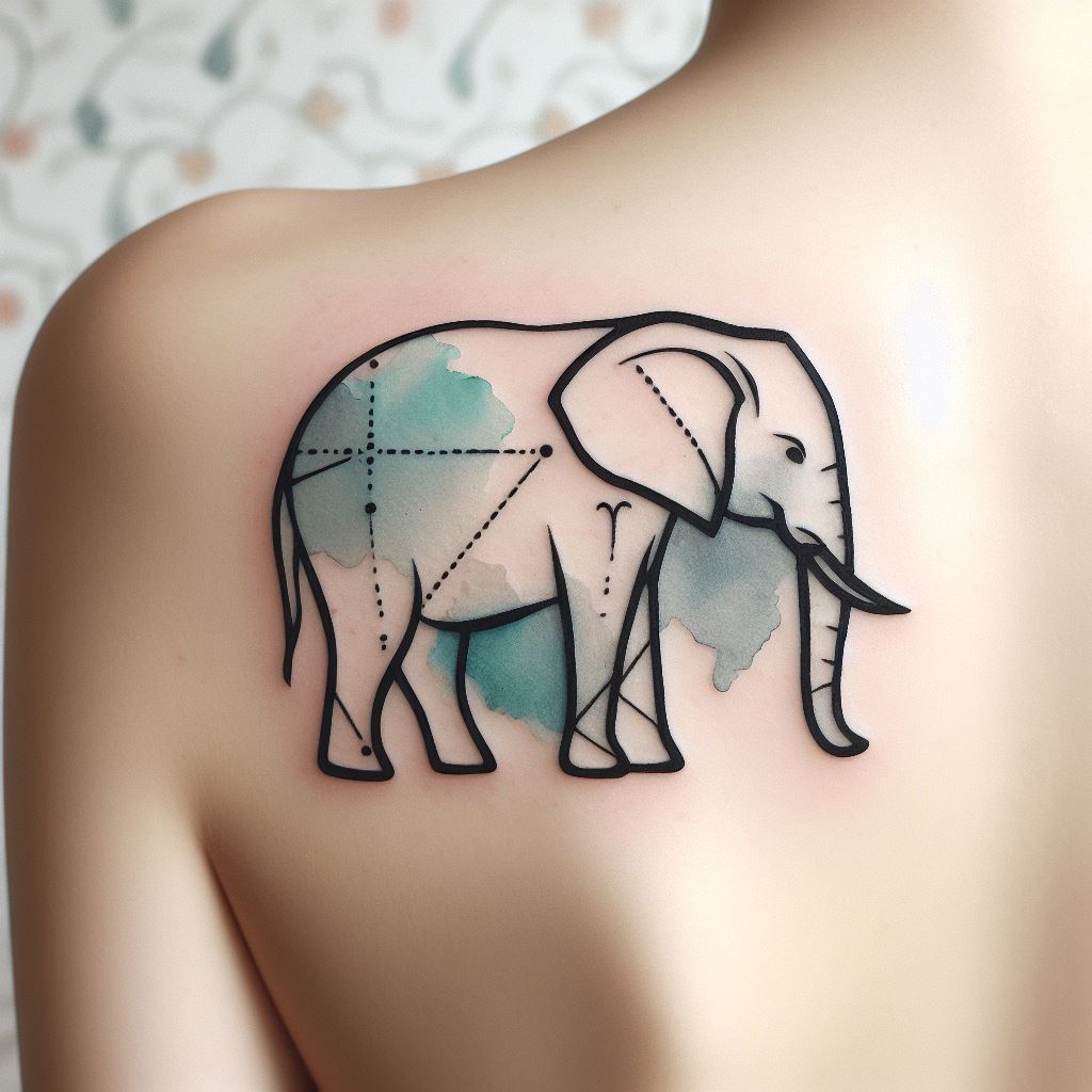 Simple Elephant Tattoo 10