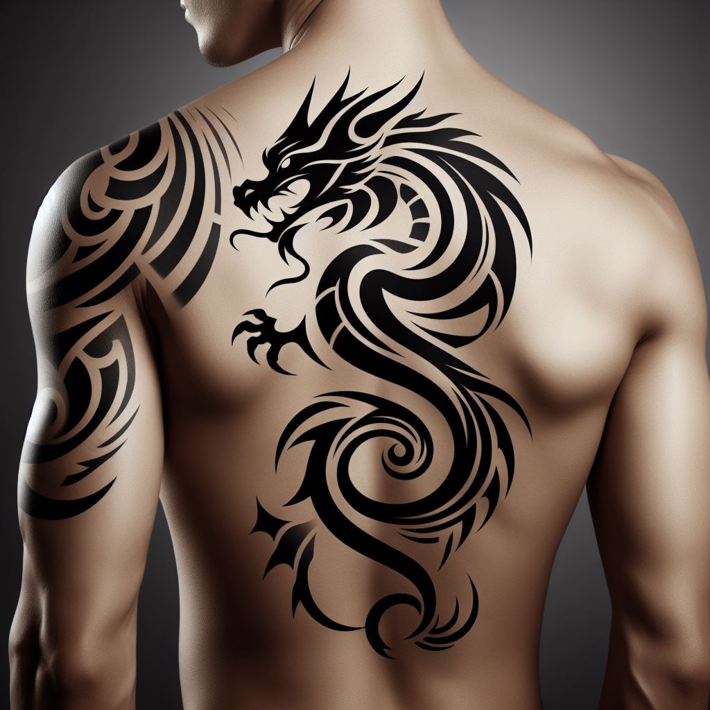 Tribal Dragon Tattoo 7